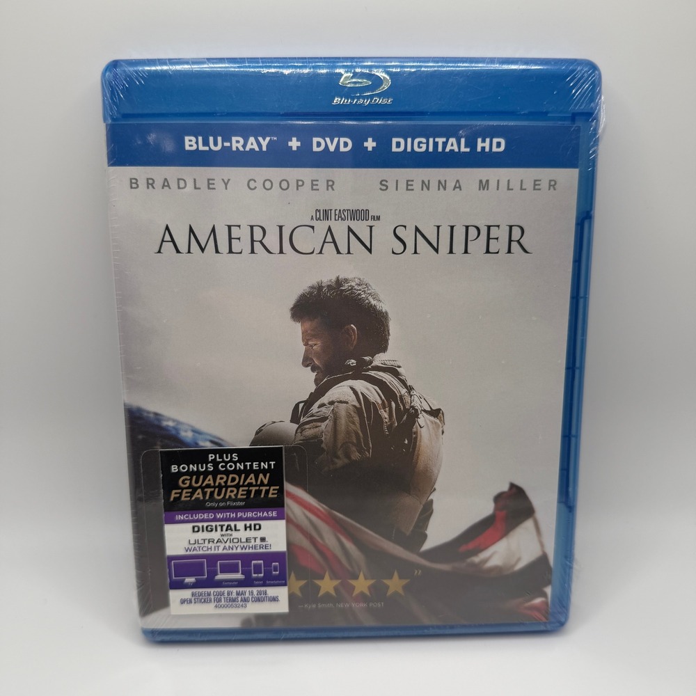 American Sniper Blu-ray DVD Digital HD Bradley Cooper Clint Eastwood NEW SEALED